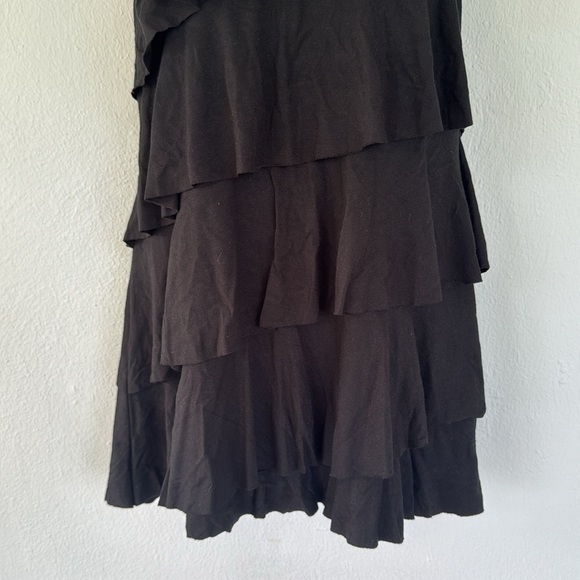 Express black tiered ruffle sleeveless modal stretch long tunic tank size small - Picture 5 of 12